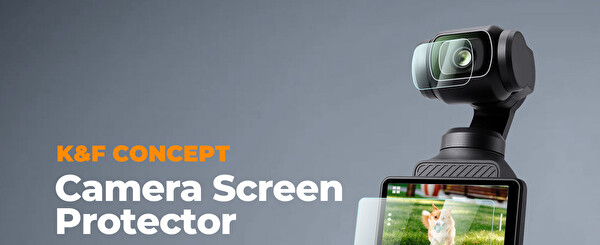 K&F Concept DJI Osmo Pocket 3 Uyumlu Sert Ekran Koruyucu
