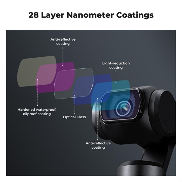 K&F Concept Magnetic Clear-Natural Night Filter ( DJI Osmo Pocket 3 Combo Uyumlu )