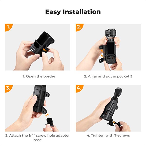K&F Concept DJI Osmo Pocket 3 Uyumlu Expan İstasyonu 1/4