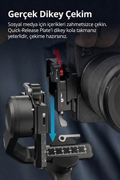 DJI RS-3 Mini Hafif Profesyonel 3 Eksen Stabilizatör Gimbal