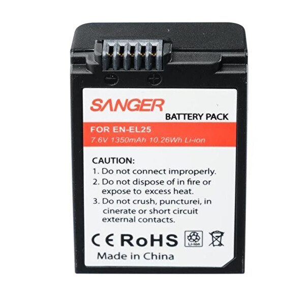 Sanger Nikon EN-EL25 Uyumlu Fotoğraf Makinesi Bataryası