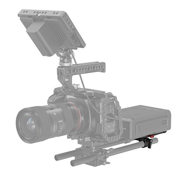 SmallRig 3016 V Montajlı Akü Plakası Çift 15 MM Çubuk Kelepçesi