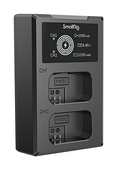 SmallRig 4081 NP-FW50 Çiftli Şarj Cihazı