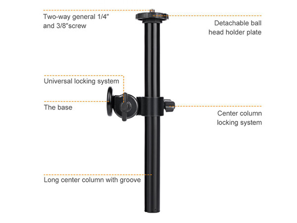 K&F Concept Çok Açılı Dönebilen Tripod Merkez Kolu