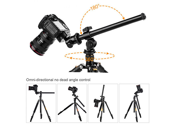 K&F Concept Çok Açılı Dönebilen Tripod Merkez Kolu