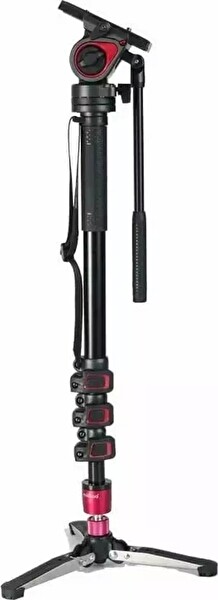 Miliboo MQA Alüminyum FCK - MUK Kafalı DSLR Fotoğraf Makineleri İle Uyumlu Monopod