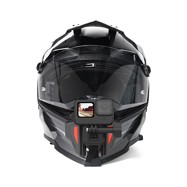 Ayex Telesin GP-HBM-MT2 Helmet Chin Mount Aksiyon Kamera Uyumlu Kask Çene Montaj Aparatı