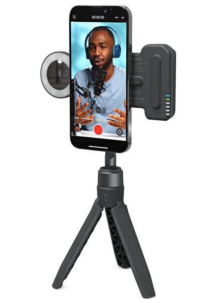 ShiftCam SnapGrip MagSafe Powerbankli Fotoğraf Video Vlog Çekim Seti Akıllı Telefon Uyumlu Midnight