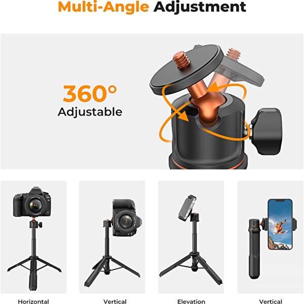 Airfel K&F Concept 60 CM Selfie Çubuğu - Tripod