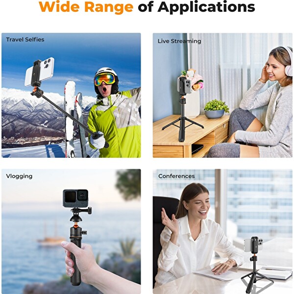 Airfel K&F Concept 60 CM Selfie Çubuğu - Tripod