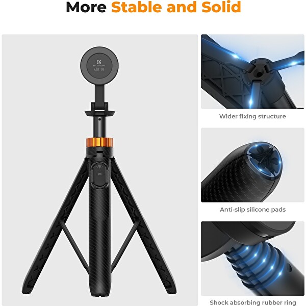 K&F Concept iPhone Uyumlu MagSafe Selfie Çubuğu Tripod 162 CM
