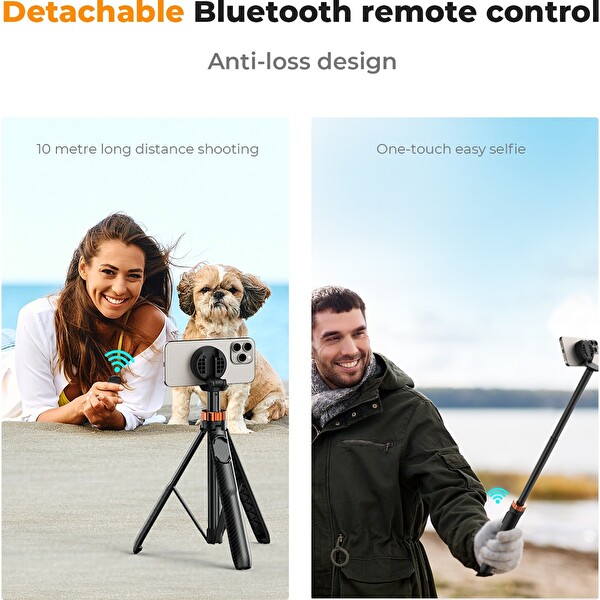 K&F Concept iPhone Uyumlu MagSafe Selfie Çubuğu Tripod 162 CM