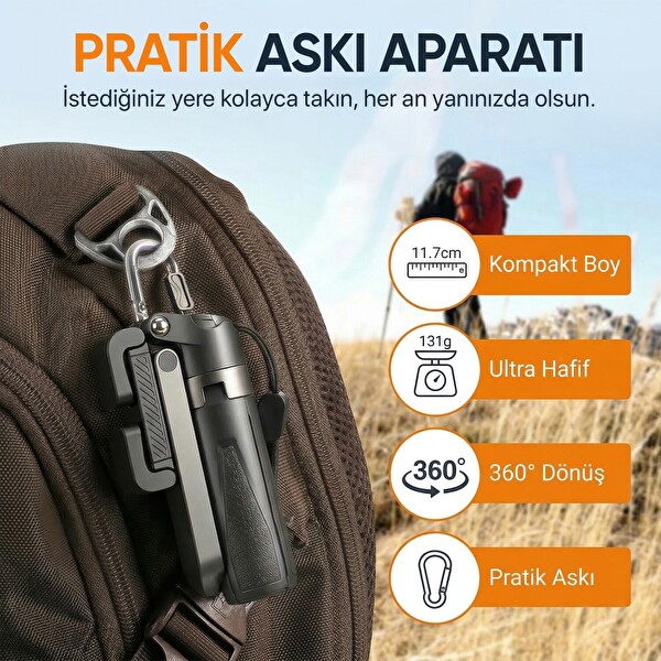 Juo JST20 Kumandalı Mini Tripod Monopod Selfie Çubuğu Android iPhone Uyumlu Beyaz