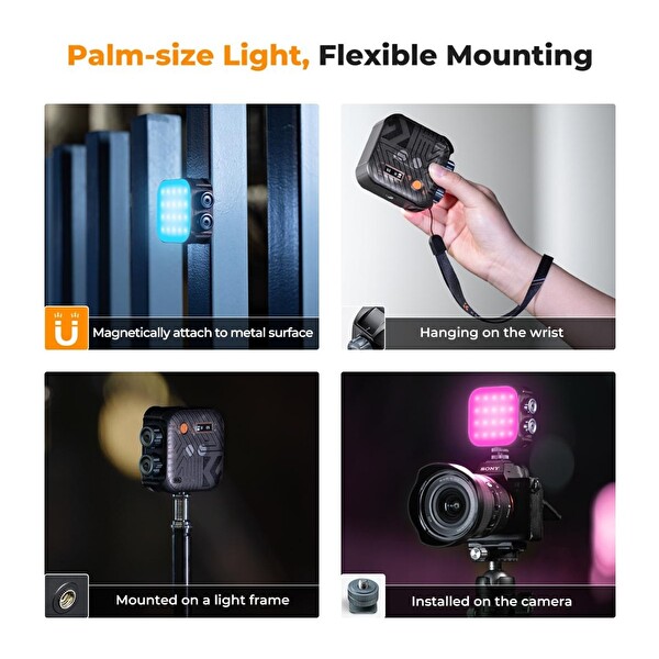 K&F Concept Pocket-Size RGB LED Video Light Mini Rgb Video Işığı