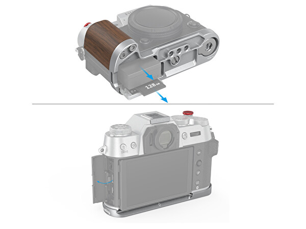 SmallRig 4735 X-T50 için Gümüş L Braket