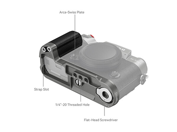 SmallRig 4712 Fujifilm X-T50 için Antrasit Silikon L Braket