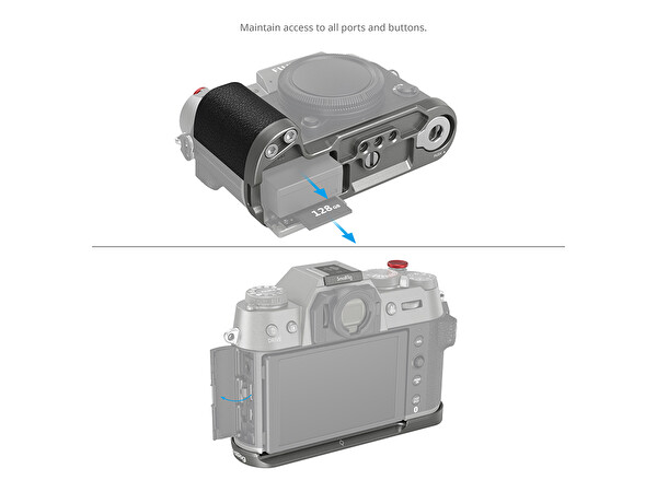 SmallRig 4712 Fujifilm X-T50 için Antrasit Silikon L Braket