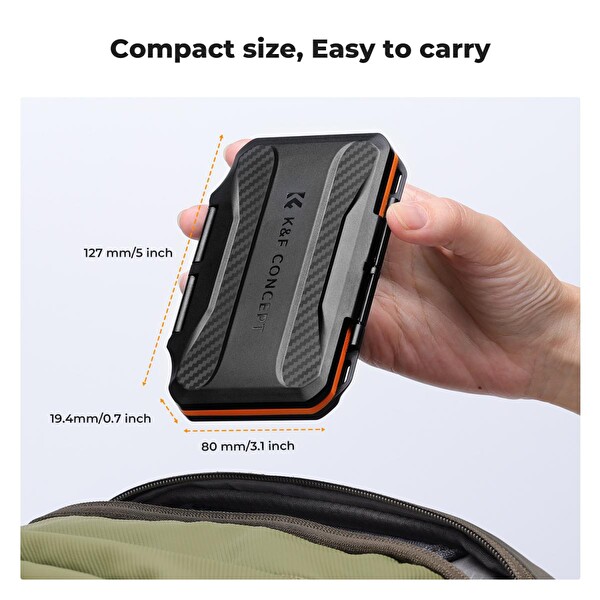 K&F Concept Hard Case Type-A kartlar için 12'li Kart Kutusu
