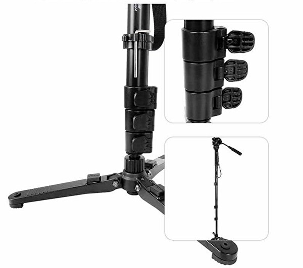 Kingjoy M3 + MP208F + VT-1510 Profesyonel Video Monopod Seti