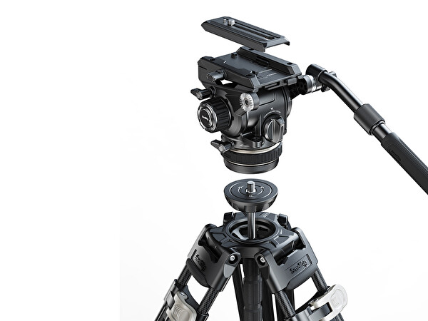 SmallRig 4463 AD-120 Karbon Fiber 8 KG Taşıma Kapasiteli Video Tripodu 197 CM Maksimum Uzunluk