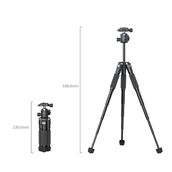 SmallRig 5470 VT-20 Pro 3 KG Taşıma Kapasiteli 53.8 CM Maksimum Yükseklik Masaüstü Tripodu