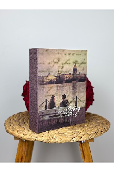 Rabsev Fotoğraf Albümü 10x15 CM 200 Fotoğraf Kapasiteli Renkli Aşk Desenli Anı Albümü