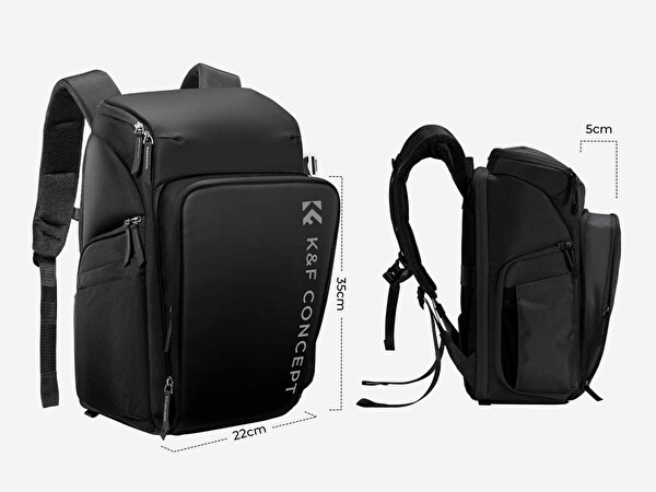K&F Concept Alpha Vintaj Siyah Sırt Çantası KF13.128V4