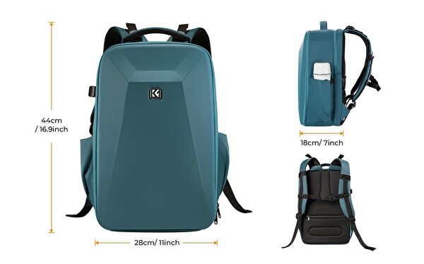 K&F Concept Eva Sert Mavi Sırt Çantası KF13.134V2