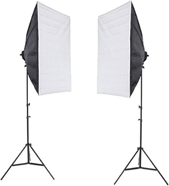 Rabsev 2'li Softbox Aydınlatma Seti 50x70 CM 2 Metre Beyaz Işık Ayağı - Fotoğraf Video YouTube Canlı Yayın