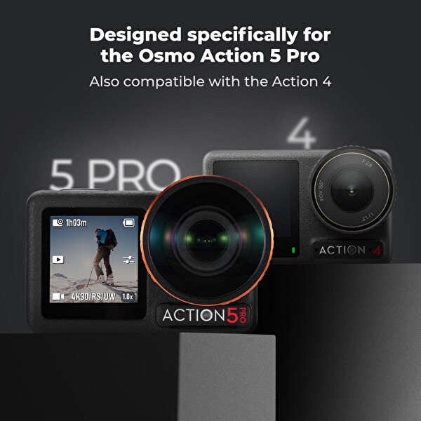 K&F Concept Osmo Action 4 -5 Pro Uyumlu Geniş Açı Lens