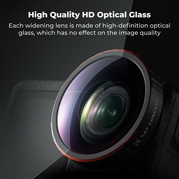 K&F Concept Osmo Action 4 -5 Pro Uyumlu Geniş Açı Lens