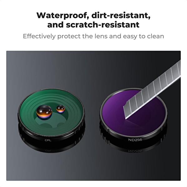K&F Concept DJI Osmo Action 4-5 Pro uyumlu Lens Filtresi CPL-ND8-ND16-ND32-ND64-ND256