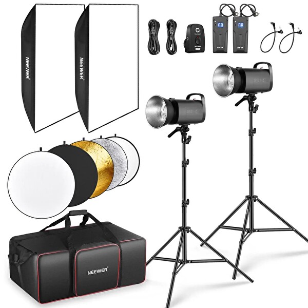 Neewer S101-400W 2'li Stüdyo Flaş Seti