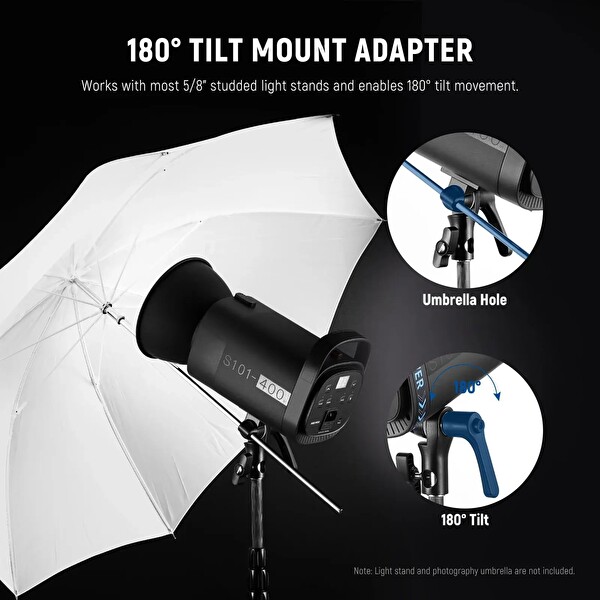 Neewer S101-400W 2'li Stüdyo Flaş Seti