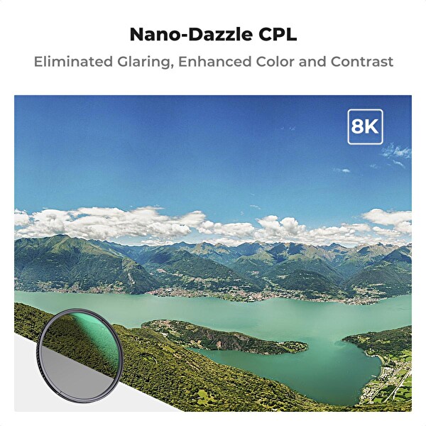 K&F Concept 52 MM 2'si Arada 1 CPL - ND2-ND32 1-5 Stop Variable - Nano-D Serisi Lens Filtresi