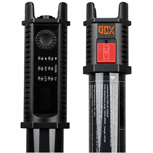 GDX TB-60 RGB 60 CM Tekli Tüp Işık Seti 260 CM Işık Ayağı - BALL-02 Ballhead Başlık