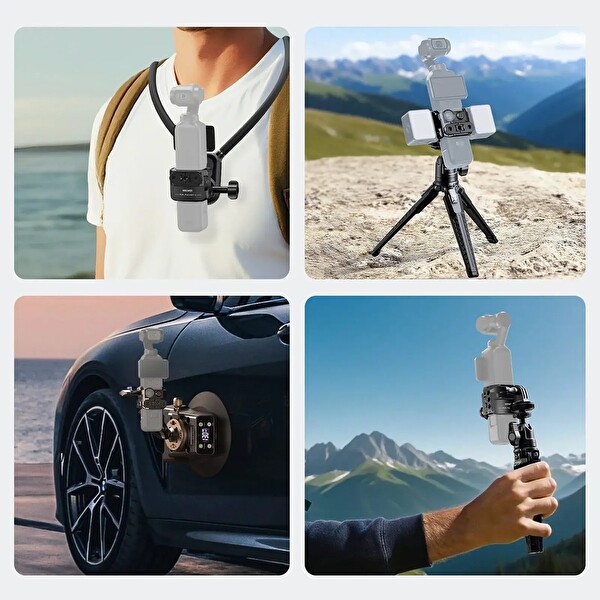 Neewer AC069 Alüminyum Kamera Kafesi - DJI Osmo Pocket 3 - 4 Uyumlu