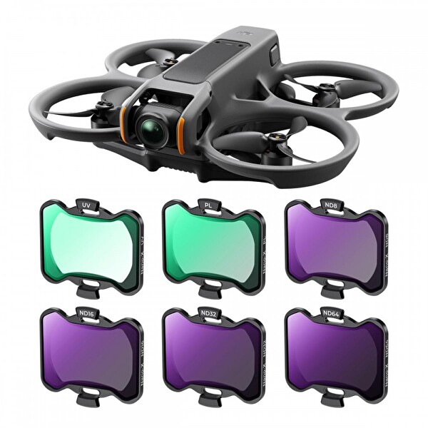 K&F Concept DJI Avata 2 Uyumlu UV/PL/ND 6'lı Filtre Seti Nano-X Serisi