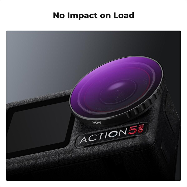 K&F Concept Osmo Action 3 4 5 Pro Uyumlu ND16 4 Stop Filtre