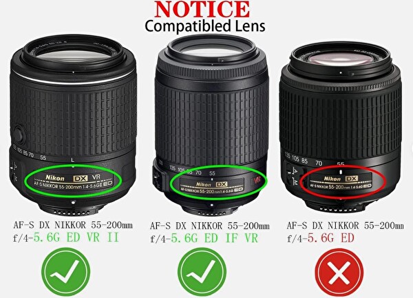 Ayex HB-37 Nikon 55-200mm ve 85mm Micro Lensler ile Uyumlu Parasoley
