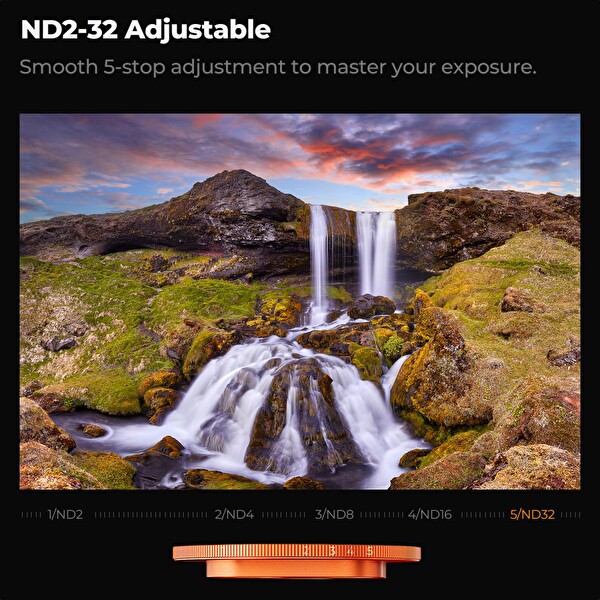 K&F Concept ND2-32 iPhone 17 Pro - Pro Max Uyumlu 28 Katmanlı Nano-X Optik Lens Filtresi