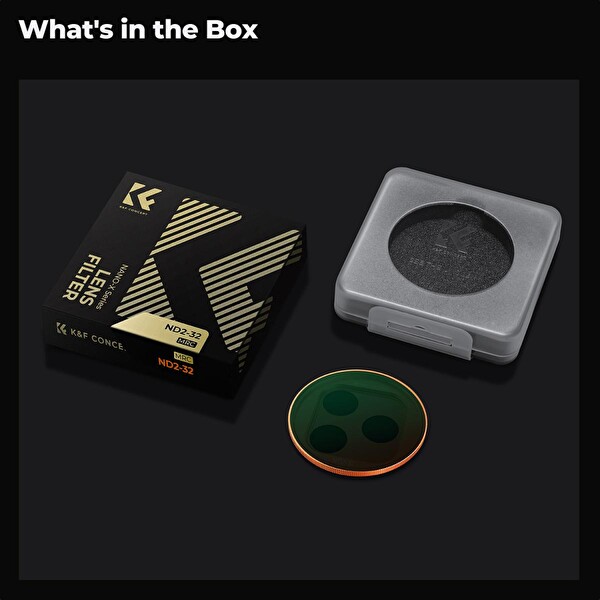 K&F Concept ND2-32 iPhone 17 Pro - Pro Max Uyumlu 28 Katmanlı Nano-X Optik Lens Filtresi