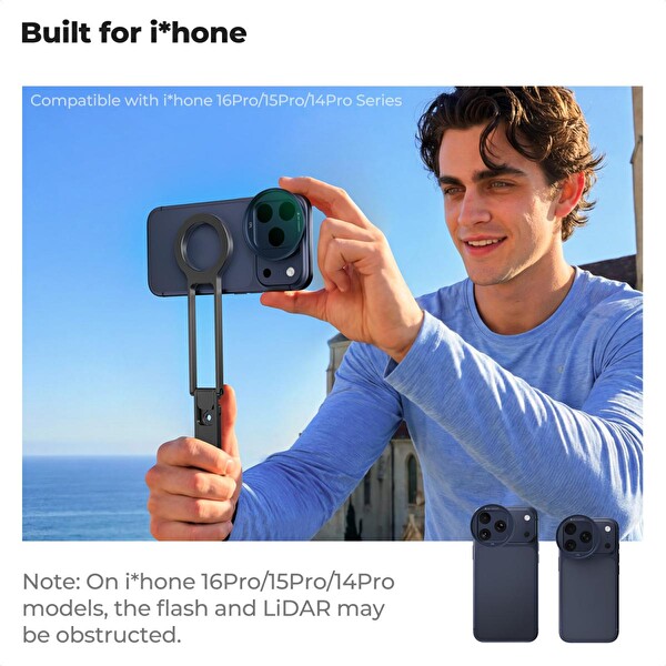 K&F Concept Nano-X Serisi iPhone 17 Pro Max - 17 Pro Uyumlu Geçmeli CPL Lens Filtresi