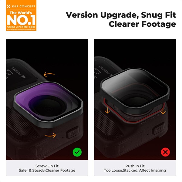 K&F Concept Insta360 Ace Pro 2 Uyumlu ND-PL Filtre Seti ND8/PL ND16/PL ND32/PL ND64/PL
