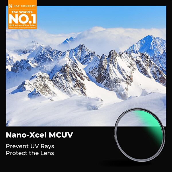 K&F Concept 55mm Nano-X MCUV Çok Katmanlı 8K UV Filtre - Ultra İnce
