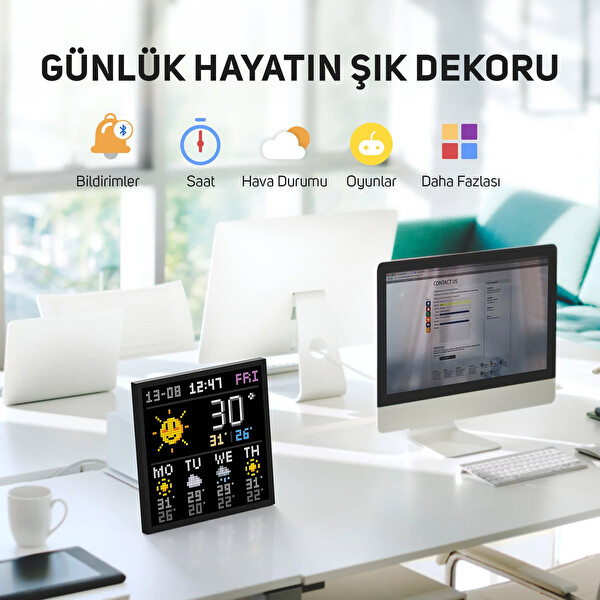 Divoom PIXOO-64 App Kontrollü Wifi Animasyonlu 64x64 Piksel Gaming LED Ekran