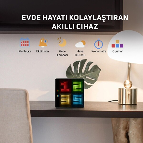 Divoom Pixoo Max App Kontrollü Animasyonlu 32x32 Piksel Gaming LED Ekran