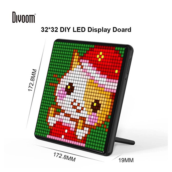 Divoom Pixoo Max App Kontrollü Animasyonlu 32x32 Piksel Gaming LED Ekran