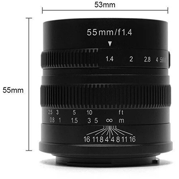 7Artisans 55mm F1.4 Sony E Fotoğraf Makinesi Lensi