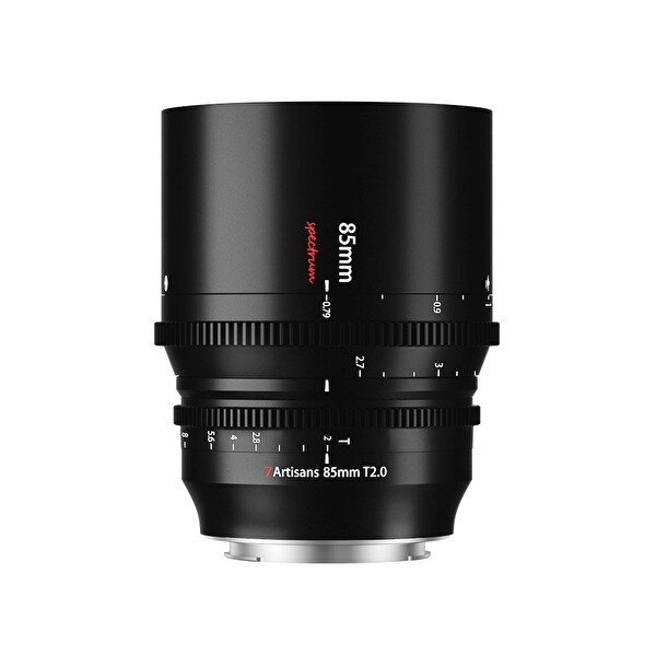 7Artisans 85mm T2.0 Sony E Mount Full Frame Cine Siyah Fotoğraf Makinesi Lensi